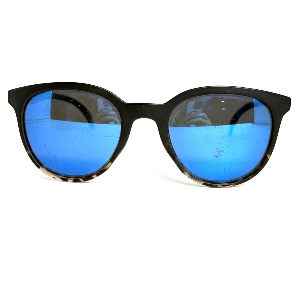 Sunski Makanis Sunglasses Black Tortoise Blue Mirrored Lens SUN-MK-BAQ